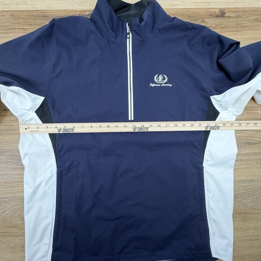 FootJoy DryJoys Hydrolite Golf Pullover Mens Large Navy Half Zip Short Sleeve - Picture 8 of 8